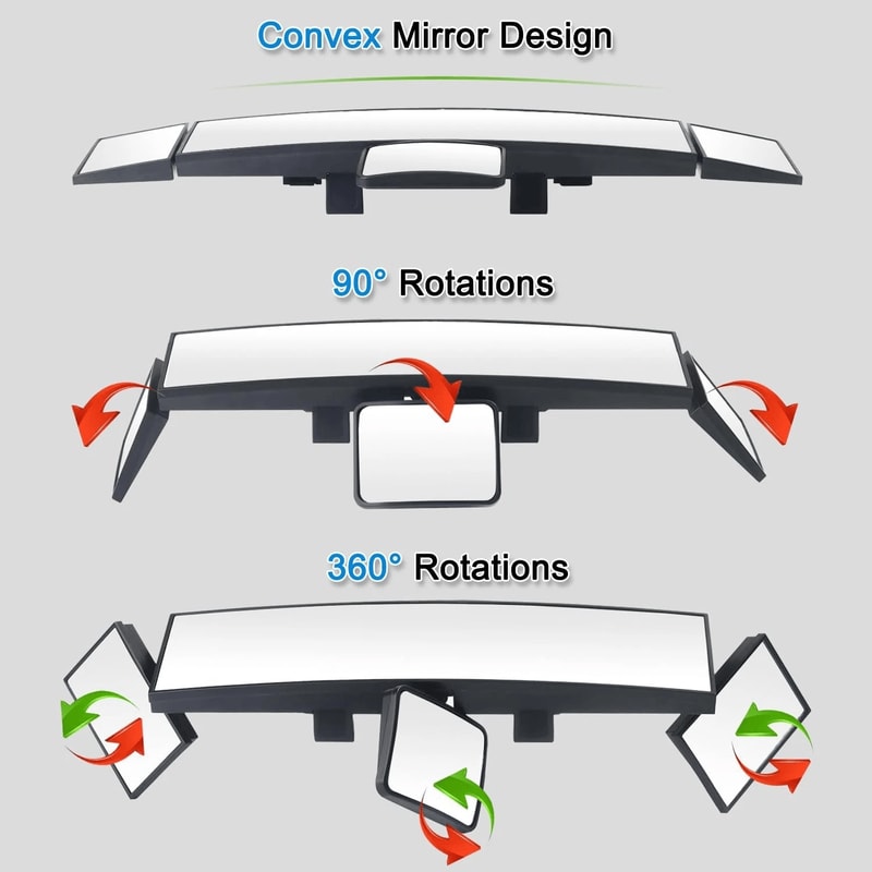 Premium Toyota Interior Wide Angle Rear View Mirror Panoramic Accessory For Enhanced Visibility 7