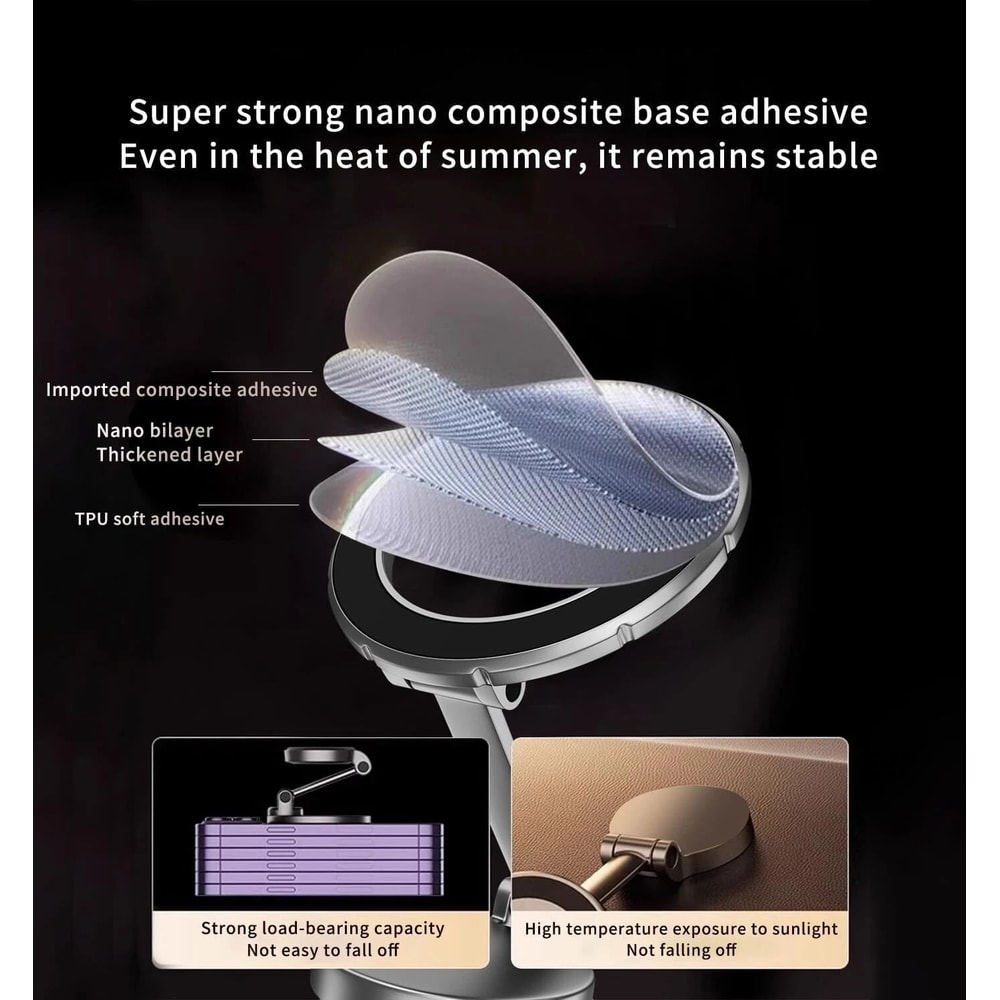 Strong Magnetic Car Dashboard Phone Holder Foldable Mount Stand For IPhone Smartphones 5