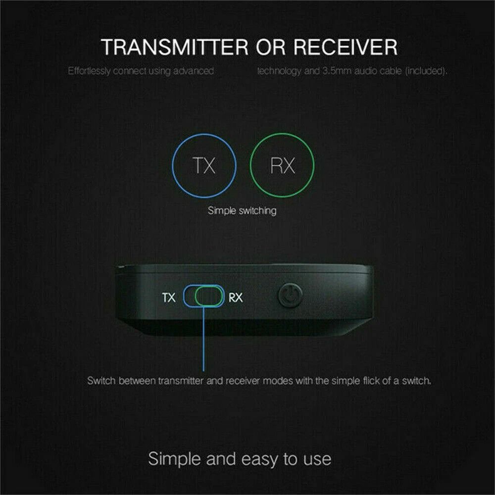 Bluetooth Transmitter Receiver Wireless Audio Adapter For TV Home Stereo Compatibility 4