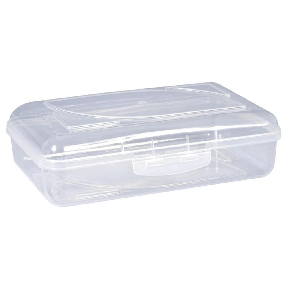 CraZ Art Clear Plastic School Storage Box Compact Durable Ideal For Organizing Supplies 1