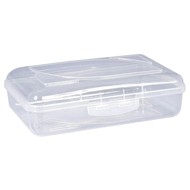CraZ Art Clear Plastic School Storage Box Compact Durable Ideal For Organizing Supplies 1
