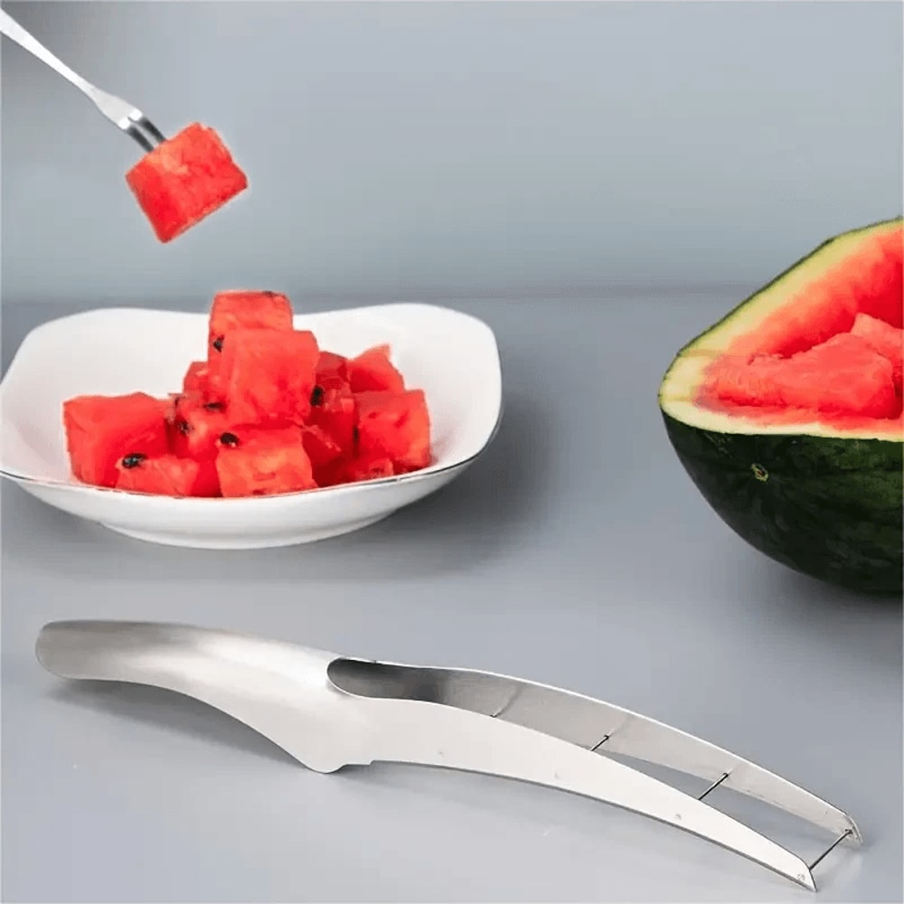 Stainless Steel Watermelon Slicer Fruit Cutter Melon Cutter Too Easy To Use For Perfect Slices 2