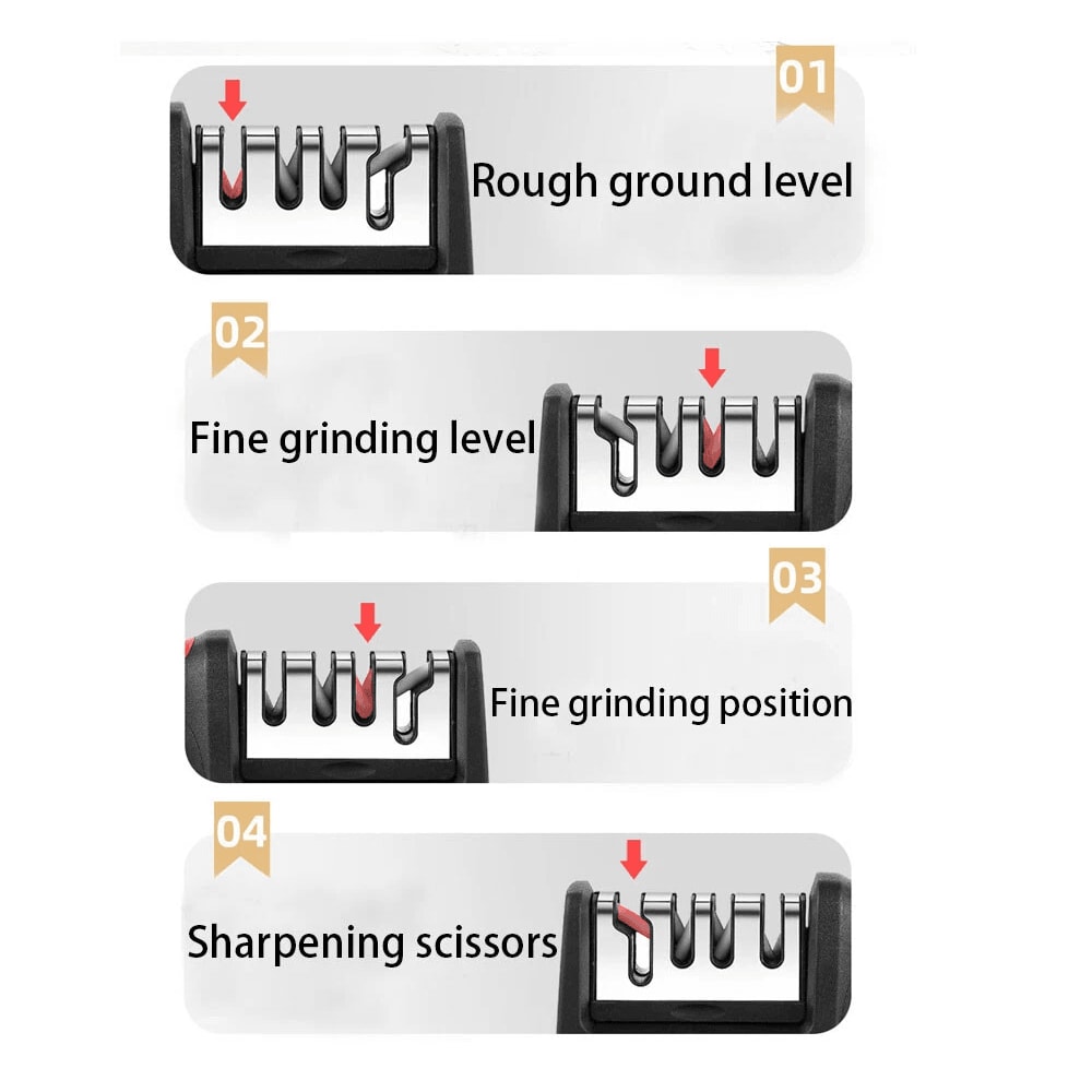 Slot Knife Sharpener Professional Ceramic And Tungsten Kitchen Sharpening System For Effortless Bla 6