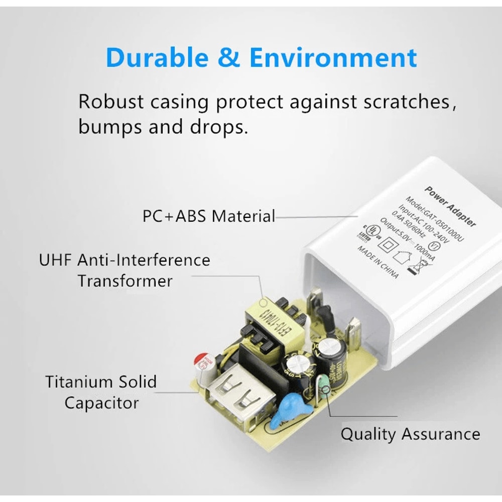 Universal USB Wall Charger Adapter Compatible With Smartphones And More 2