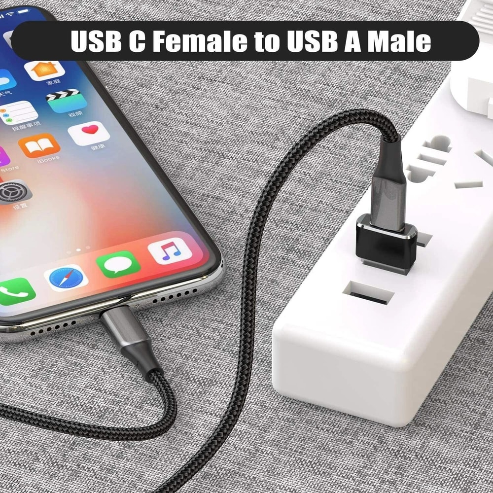 USB C To USB A Adapter Type C Female To USB Male Fast Charging Data Transfer 2