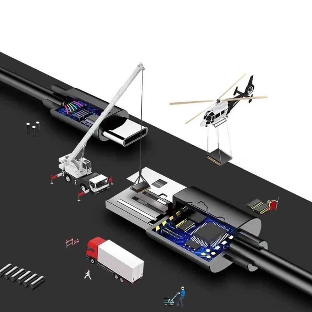 USB C To USB A Charging Cable For Quick Charge Data Sync Durable Fast Charge Cord 9