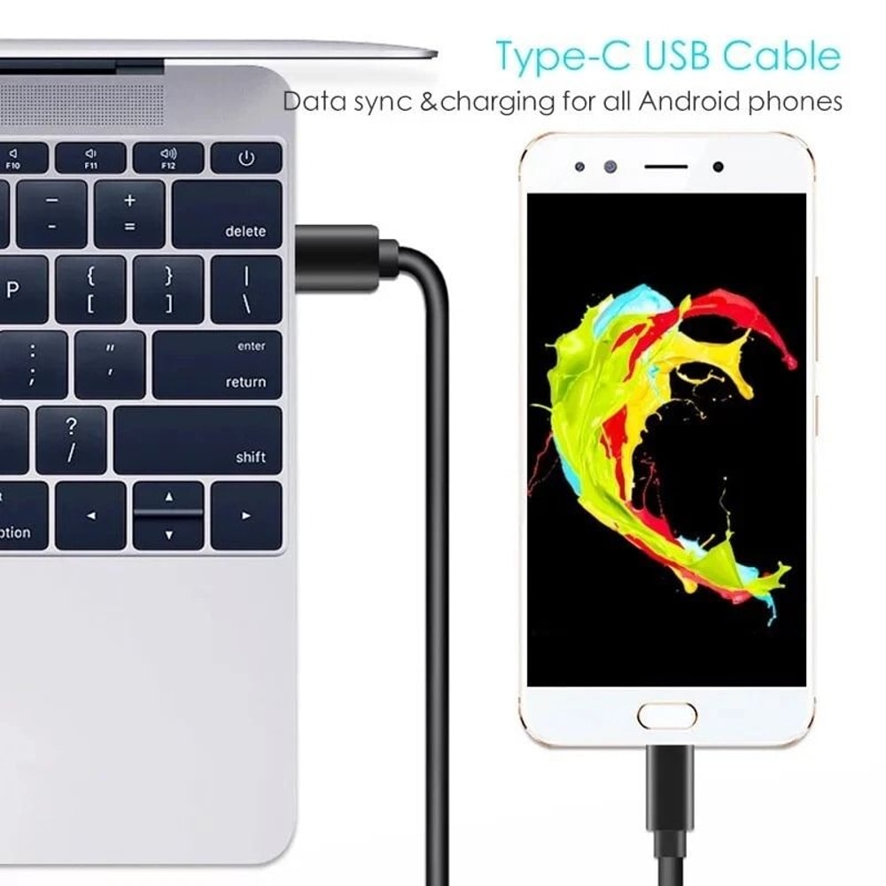 USB C To USB A Charging Cable For Quick Charge Data Sync Durable Fast Charge Cord 3
