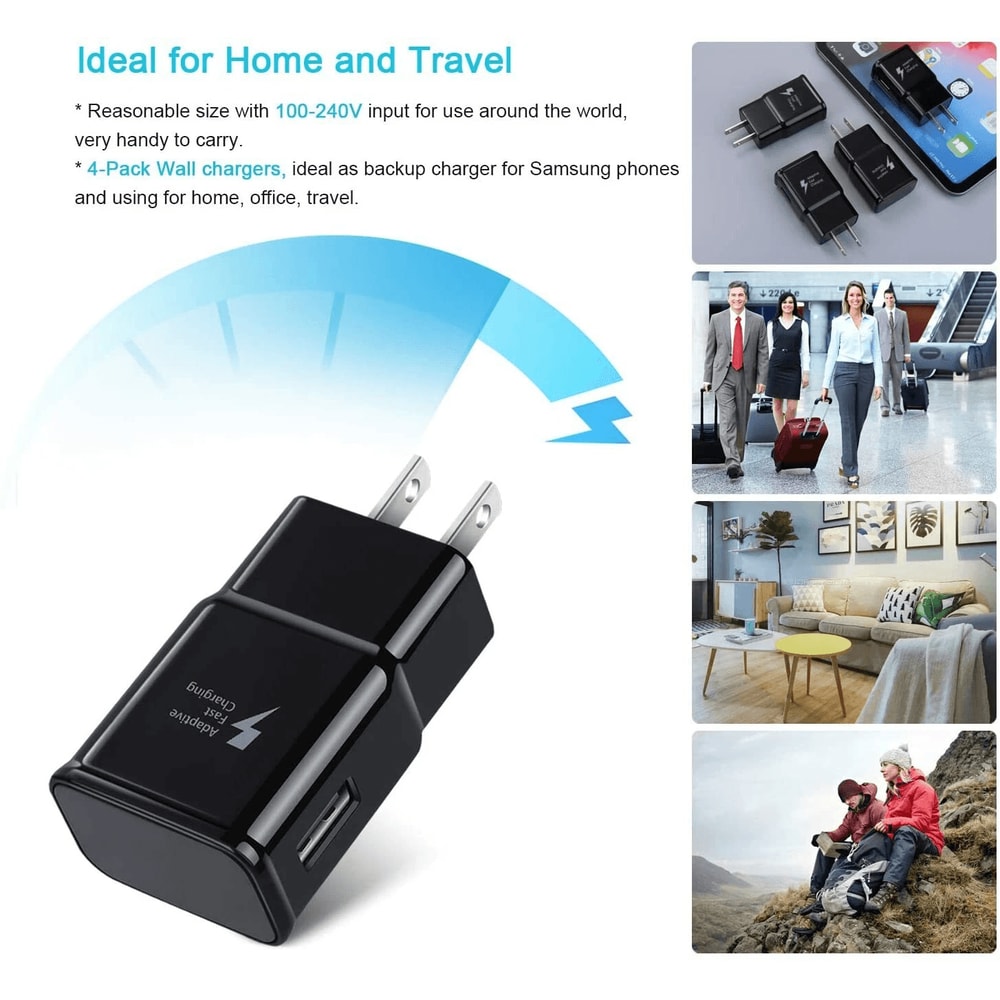 Fast Wall Charger USB Type C Cable For Samsung Galaxy Universal Charging Solution 4