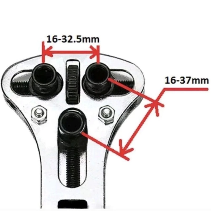 Watch Band Back Case Opener Tool Kit Watch Repair Battery Cover Remover 6