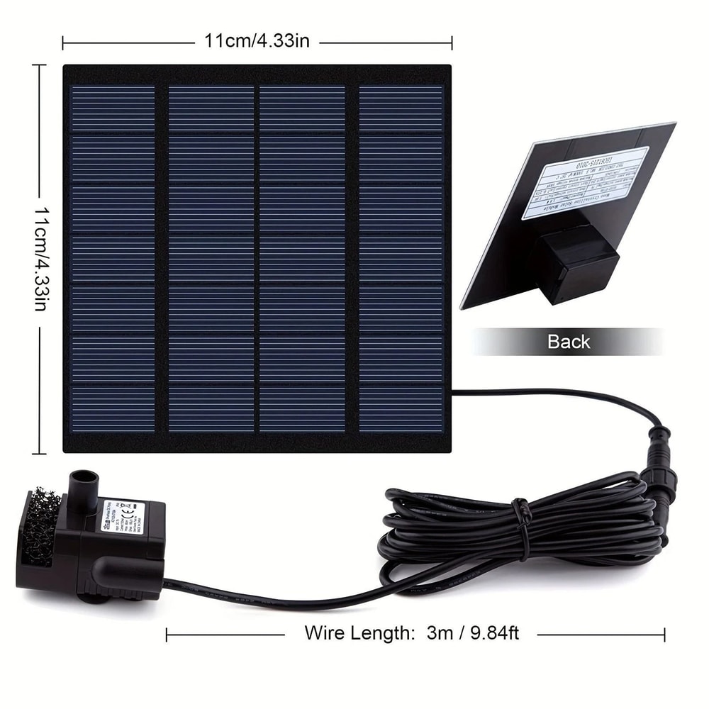 Solar Bird Bath Fountain Pump With 6 Nozzles For Pond And Garden Decor 1