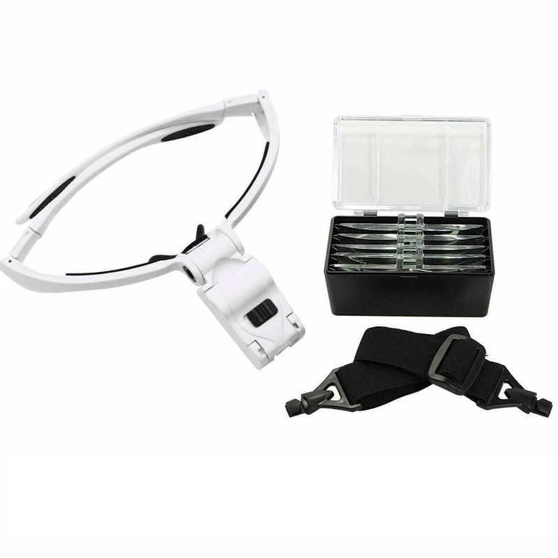 LED Headband Magnifier With Lenses And Light For Jewelry Repair Crafts And Close Detail Work 1