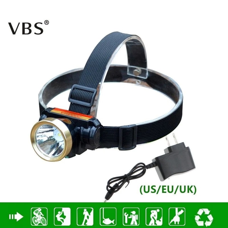 Rechargeable Waterproof LED Headlamp With USB Charger For Camping Hiking And Work 2