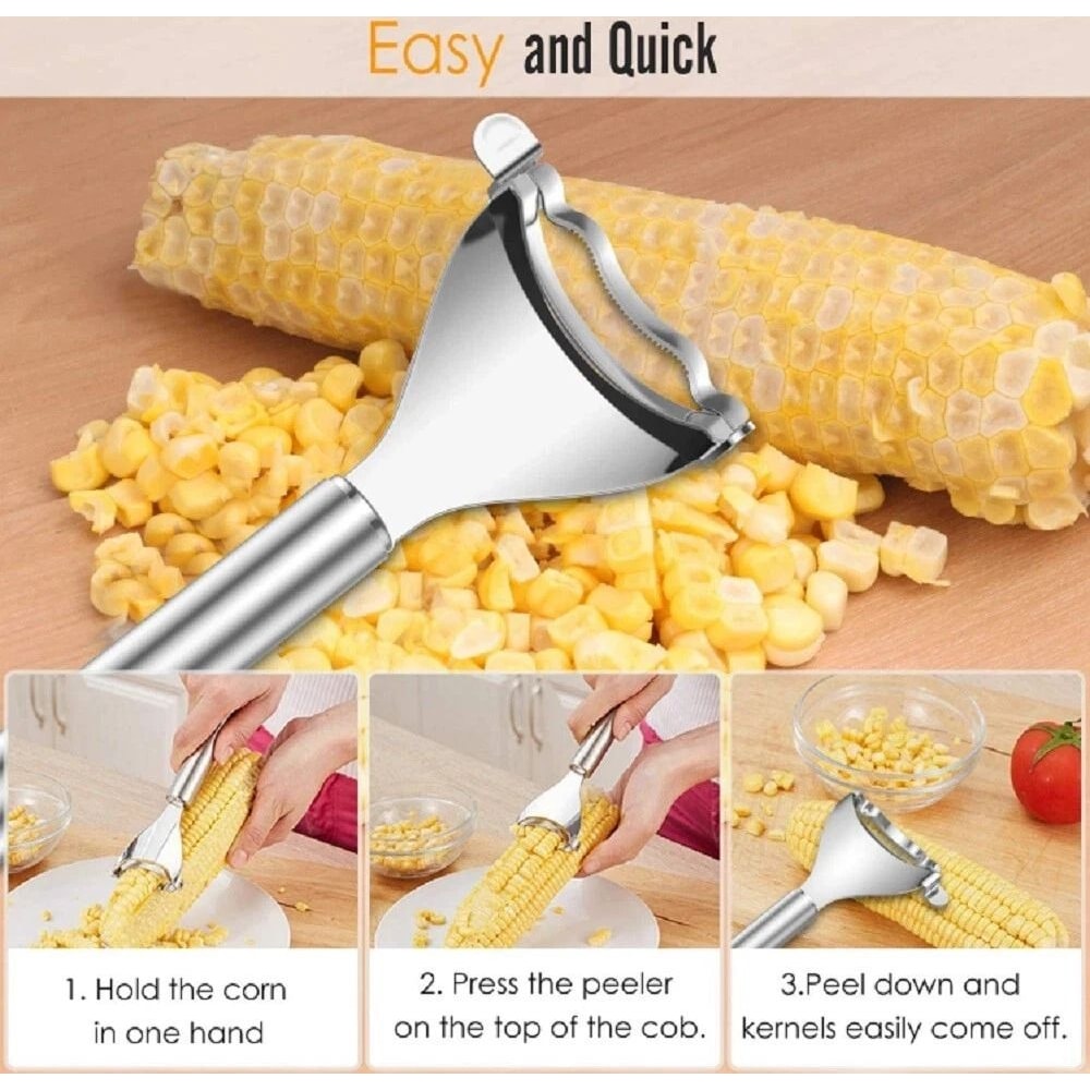 Stainless Steel Corn Stripper Corn Peeler Tool For Fast Kernel Removal 14