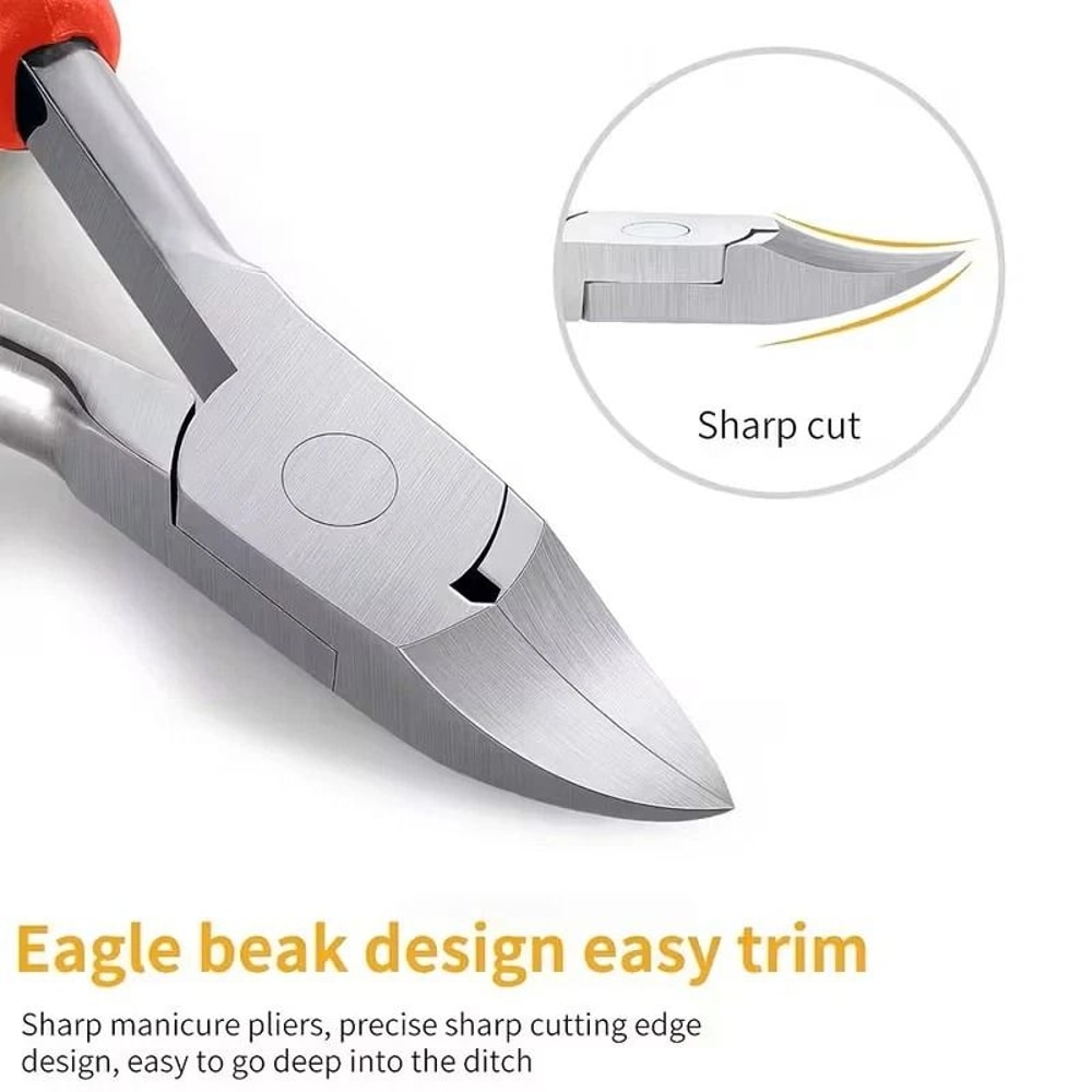 Toenail Clippers For Thick Ingrown Toe Nails Eagle Beak Beveled Nail Scissor 12