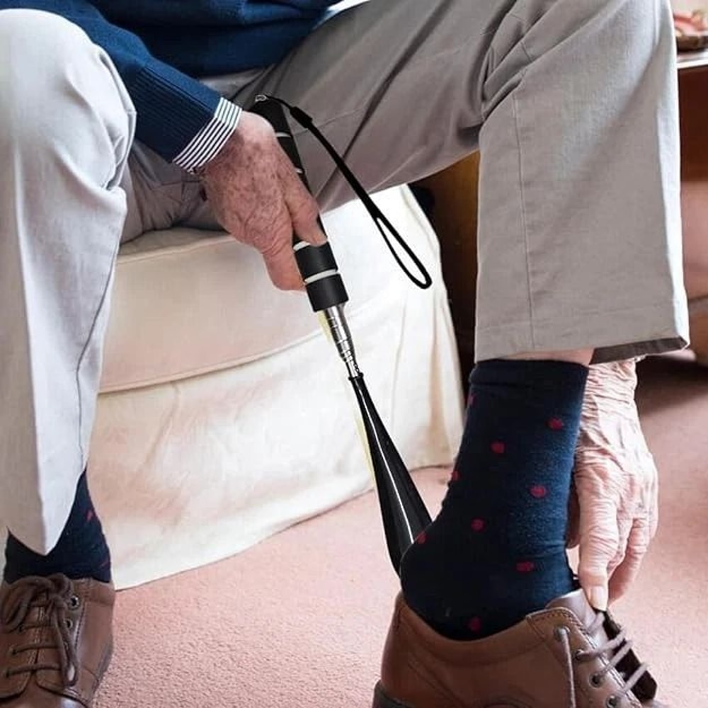 Long Handle Shoe Horn Stainless Steel Easy On Shoe Helper For Seniors And Adults 1