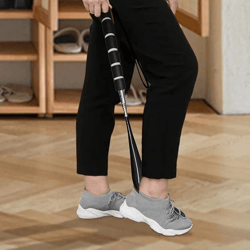 long handle shoe horn stainless steel easy on shoe helper for seniors and adults