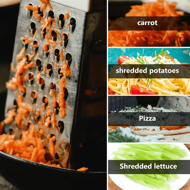 Stainless Steel 4 Sided Box Grater Cheese And Vegetable Shredder 2