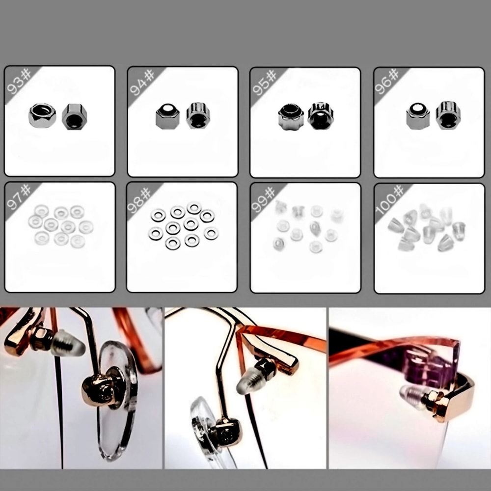 Precision Eyeglass Repair Kit With Nose Pads Screws Tools For Glasses And Sunglasses 3