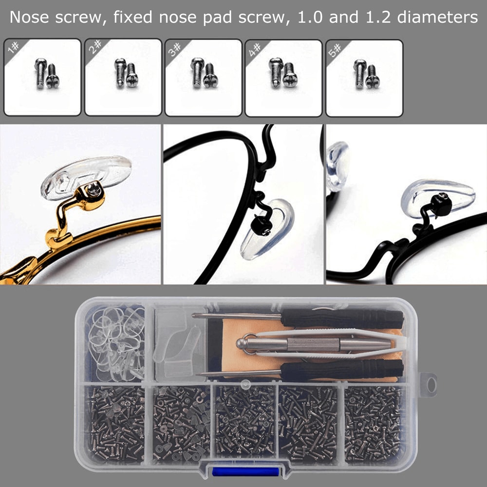 Precision Eyeglass Repair Kit With Nose Pads Screws Tools For Glasses And Sunglasses 4