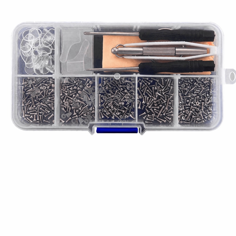 Precision Eyeglass Repair Kit With Nose Pads Screws Tools For Glasses And Sunglasses 0