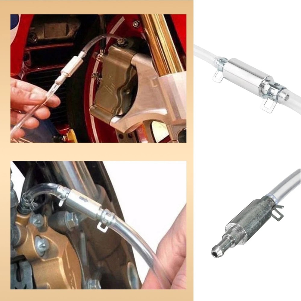 Motorcycle Brake Bleeder Kit With One Way Valve Hose For Clutch And Brake Fluid Changes 2
