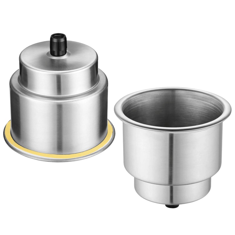 Stainless Steel Marine Cup Holders With Drain For Boat RV Camper 5