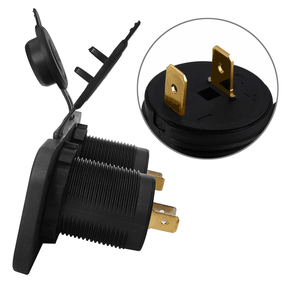 Dual USB Car Cigarette Lighter Splitter Car Charger Adapter With Power Socket 5