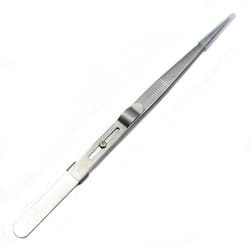 locking diamond gemstone tweezers with serrated tips stainless steel