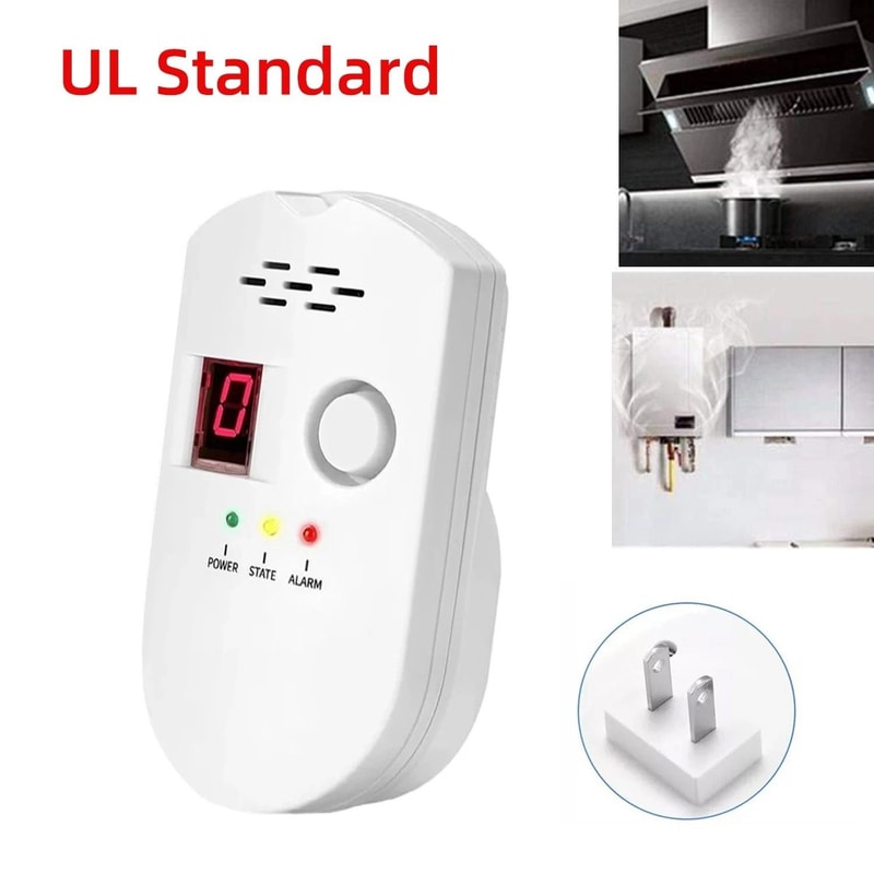 Plug In Natural Gas Leak Detector Alarm For Propane Methane And LPG Home Safety 1