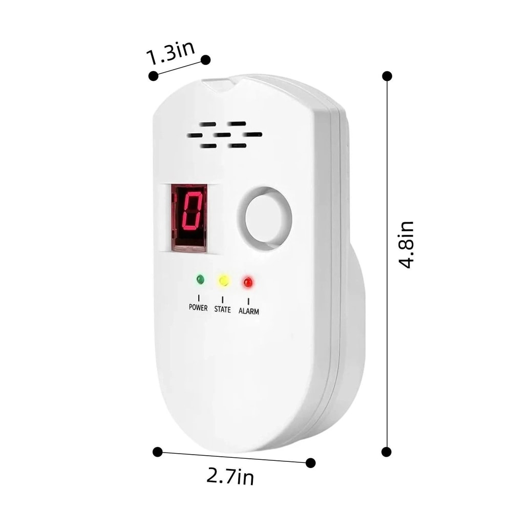 Plug In Natural Gas Leak Detector Alarm For Propane Methane And LPG Home Safety 2