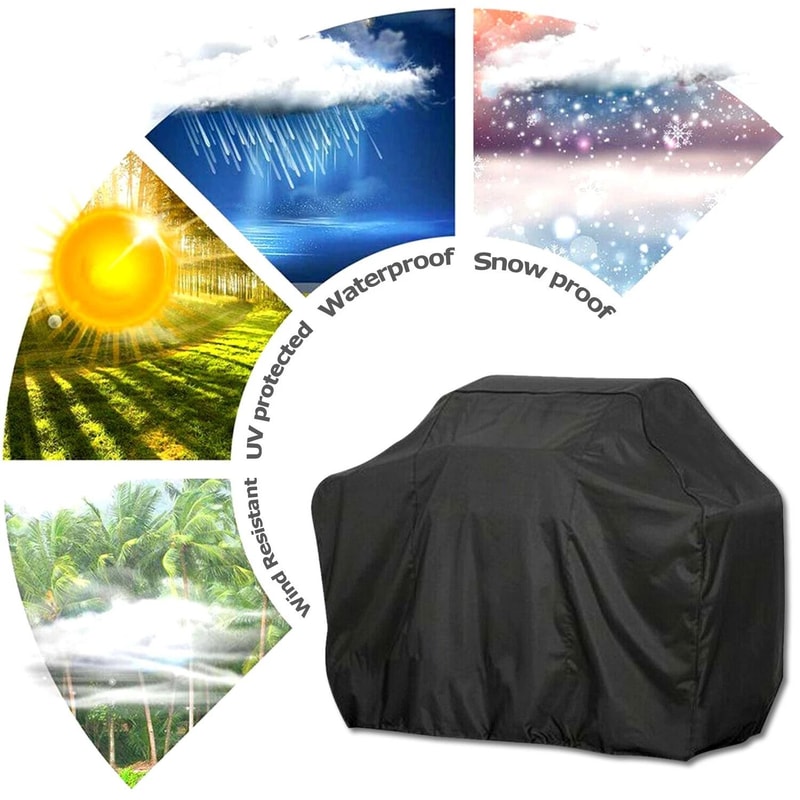 57 Inch Waterproof BBQ Grill Cover Heavy Duty Outdoor Protector 3