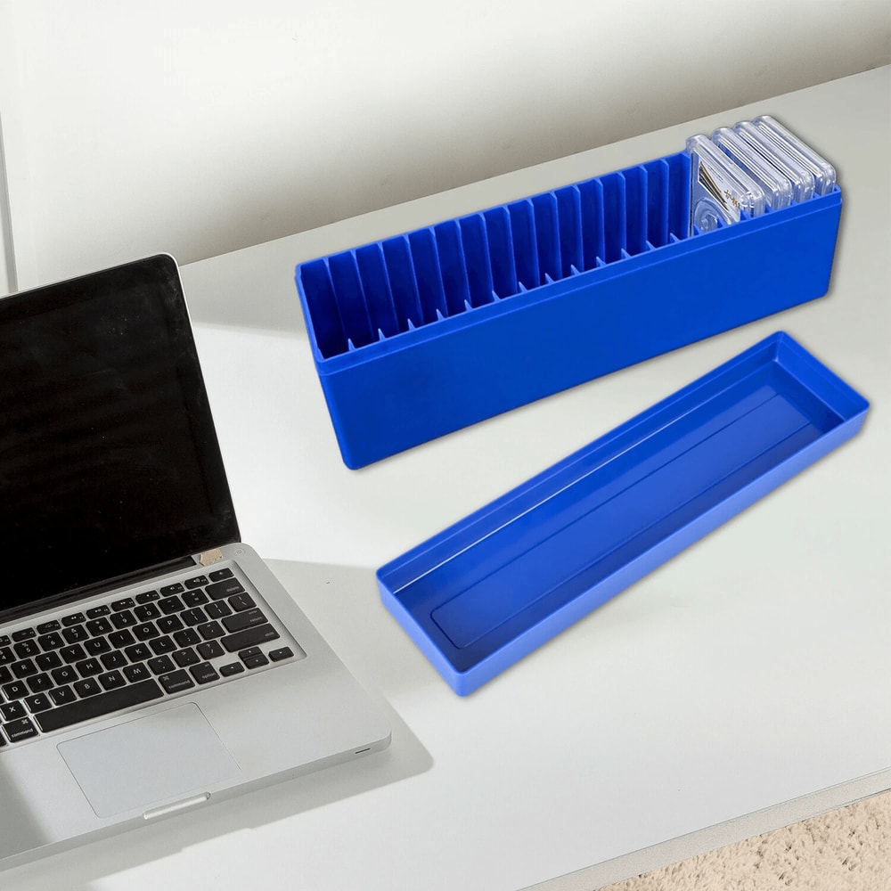 Blue Coin Slab Storage Box For PCGS NGC Holders Durable ABS Case 0