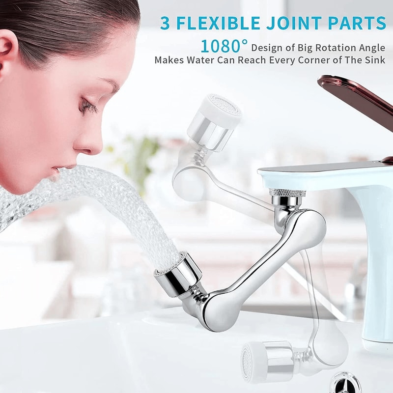Swivel Faucet Extender Rotating Faucet Aerator Extender For Kitchen And Bathroom Sinks 6