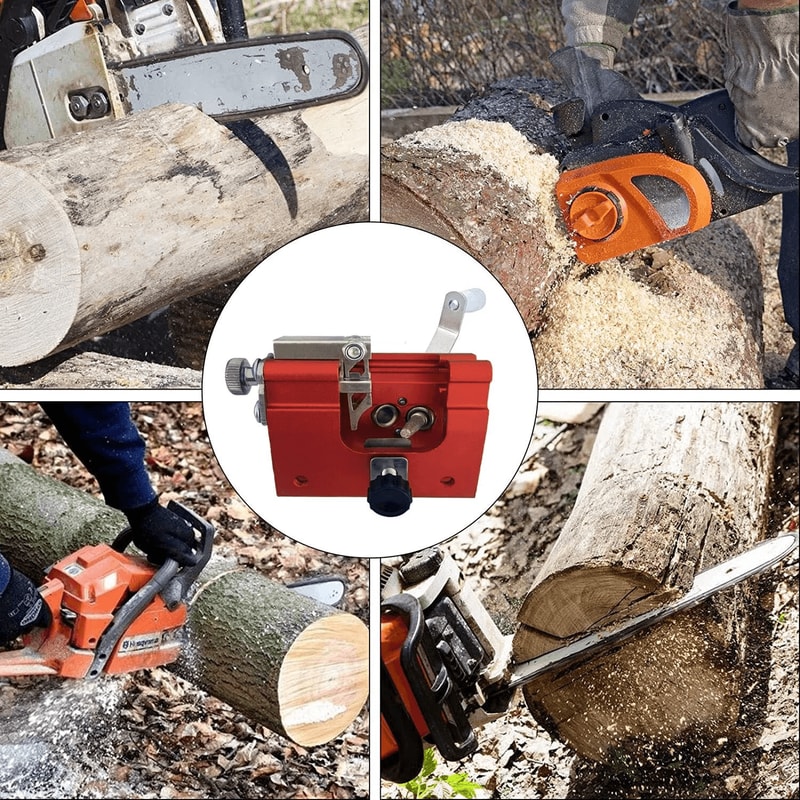 Portable Chainsaw Sharpener Jig Kit For Chainsaws Hand Crank Chain Sharpener 4