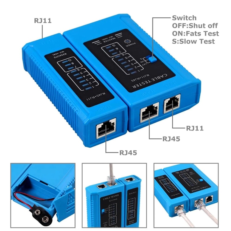 Crimp Tool Kit With Network Cable Tester And Cable Stripper 6