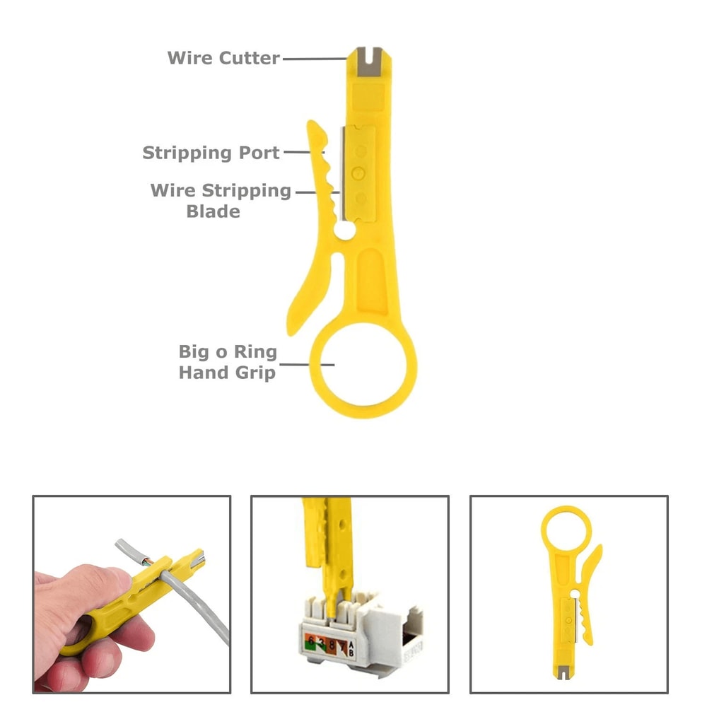 Crimp Tool Kit With Network Cable Tester And Cable Stripper 8