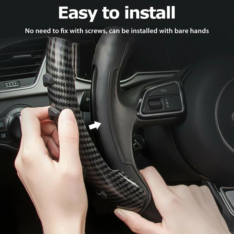 Carbon Fiber Steering Wheel Booster Grip Covers Non Slip Universal Steering Wheel Cover 5