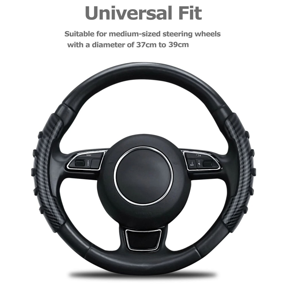 Carbon Fiber Steering Wheel Booster Grip Covers Non Slip Universal Steering Wheel Cover 1