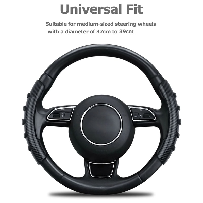 Carbon Fiber Steering Wheel Booster Grip Covers Non Slip Universal Steering Wheel Cover 1