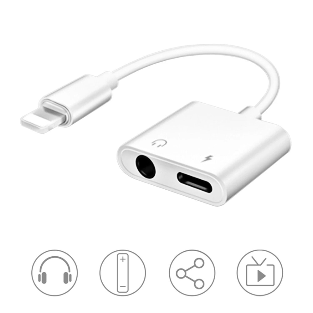 IPhone Headphone Charger Adapter Lightning To Splitter 7