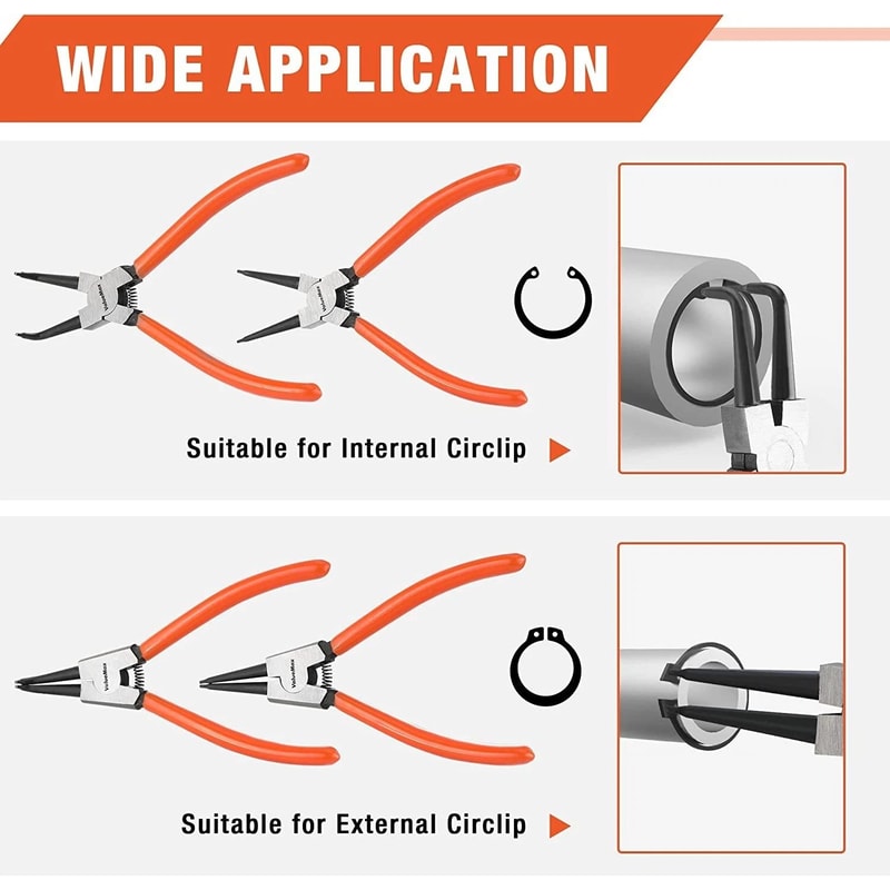 Snap Ring Pliers Set Heavy Duty Internal External Snap Ring Pliers 2