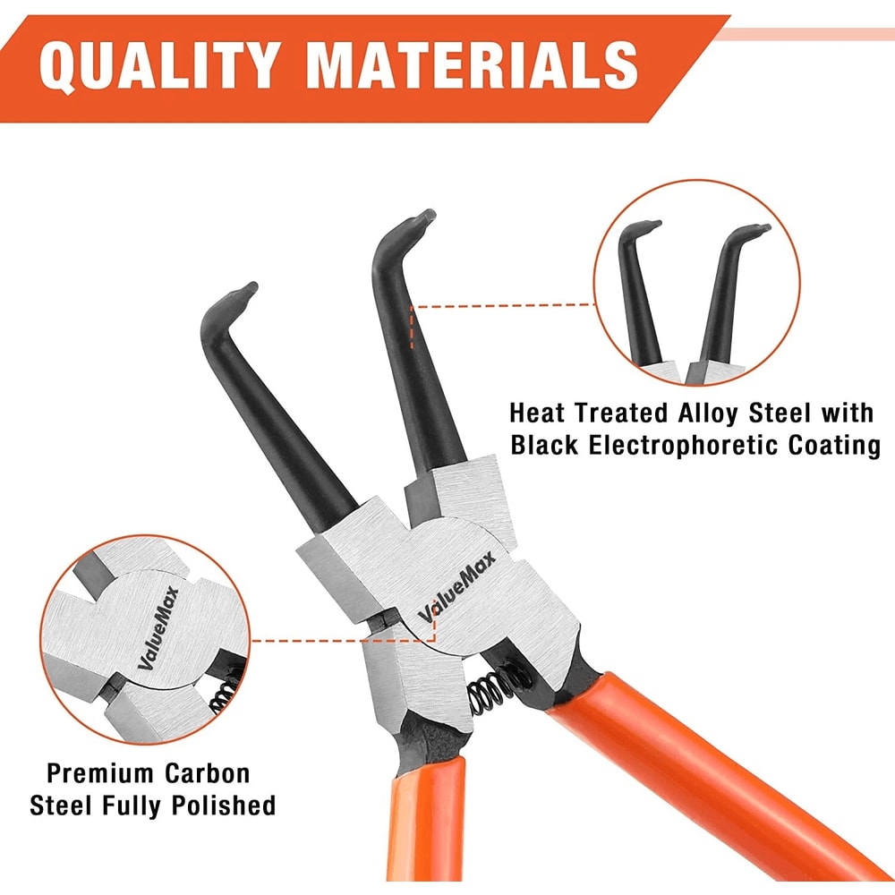 Snap Ring Pliers Set Heavy Duty Internal External Snap Ring Pliers 4