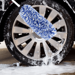 microfiber wheel cleaning brush for rims tires and car detailing