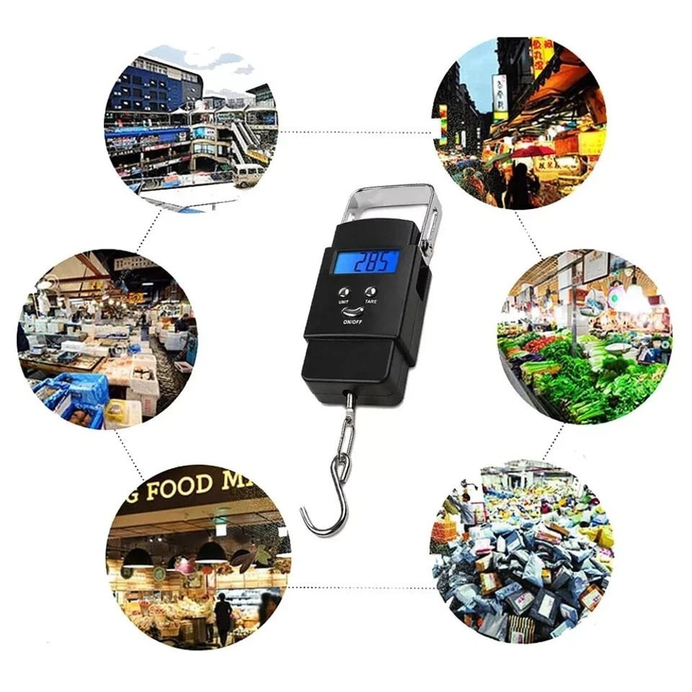 Portable Digital Fishing And Luggage Scale LCD Hanging Hook Weight Scale 2