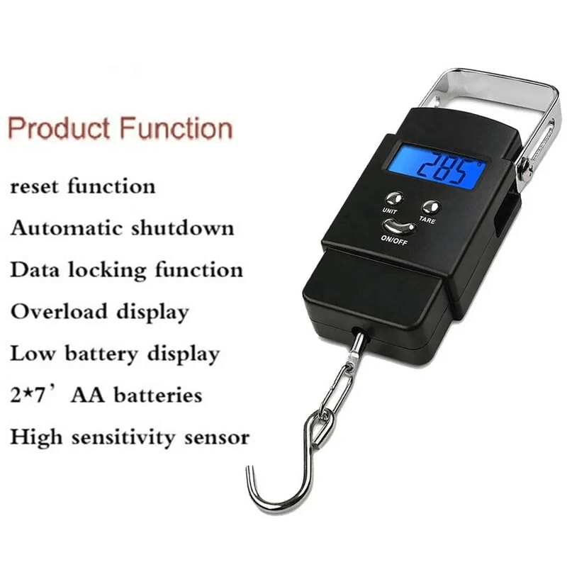 Portable Digital Fishing And Luggage Scale LCD Hanging Hook Weight Scale 4
