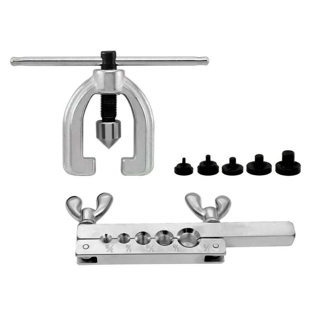 Brake Line Flaring Tool Kit Double Flaring Tool For Copper Aluminum Soft Steel And Brass Tubing 8