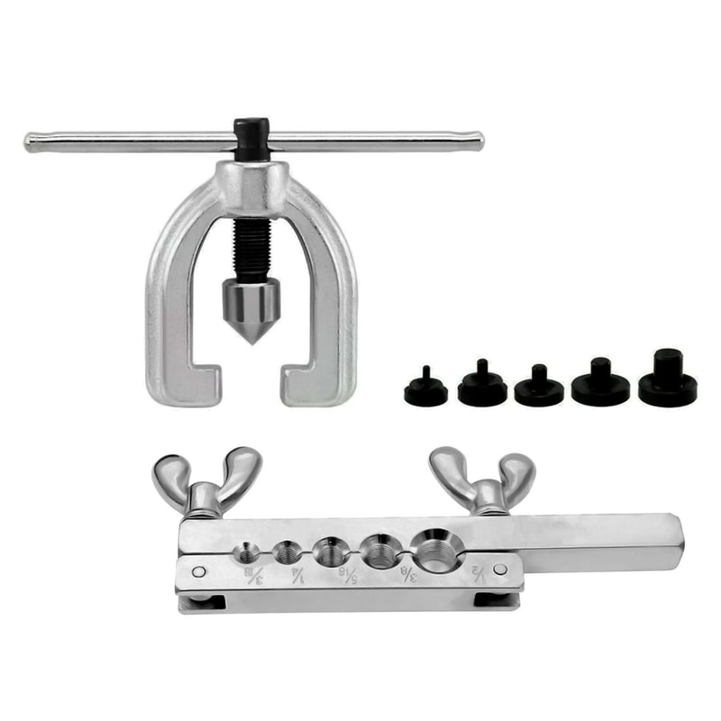 Brake Line Flaring Tool Kit Double Flaring Tool For Copper Aluminum Soft Steel And Brass Tubing 8