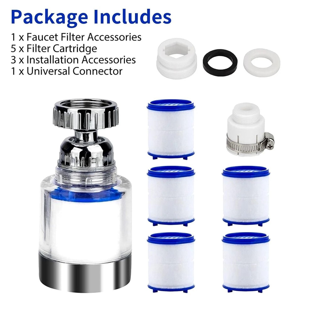 Universal Faucet Water Filter Faucet Mount Tap Purifier For Kitchen And Bathroom Sinks 3