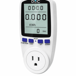 plug in watt meter plug in electricity usage monitor with volt amp kwh tracking