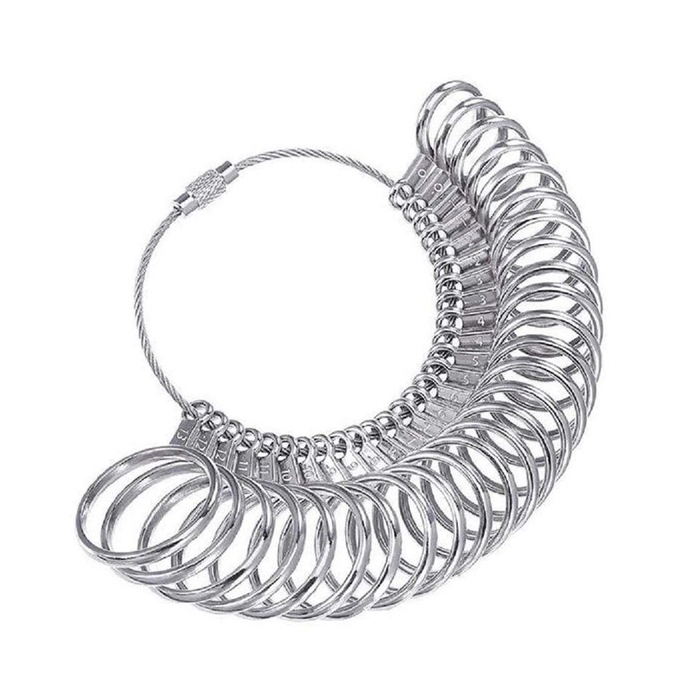 Aluminum Ring Sizer Tool Set With Ring Mandrel And Finger Gauge For Accurate Jewelry Sizing 2